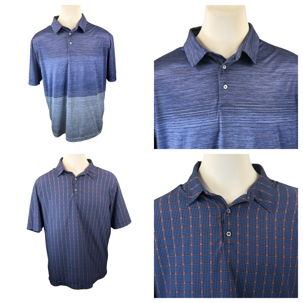 Bundle of 2 Men's Golf Polos. XXL Ben Hogan Performance & Cutter & Buck DryTec‎